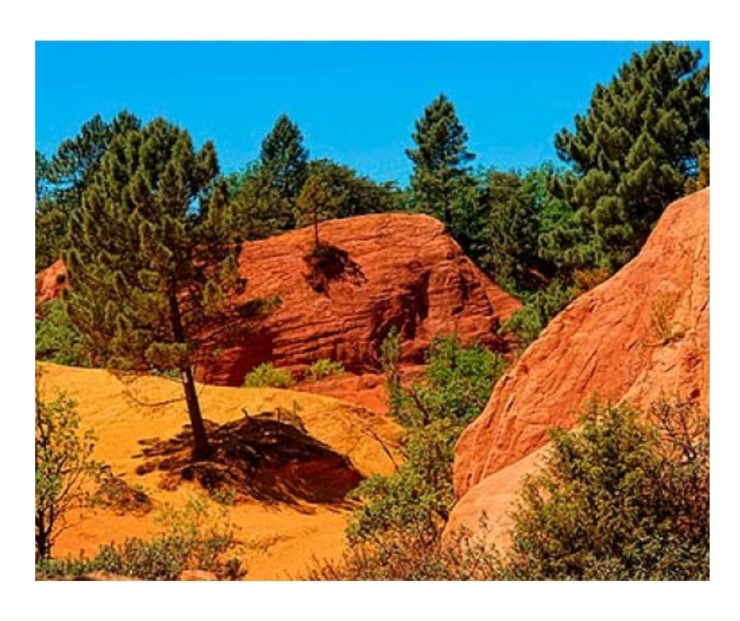 Résidence Luberon: Vue Panoramique et Piscine près du Colorado Provençal Viens Exterior photo